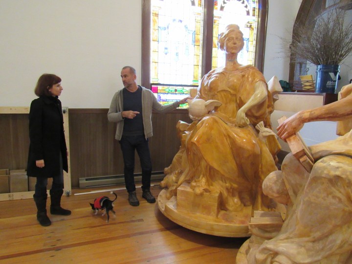 Model of Lady Manhattan in Tolle's studio in Roxbury. © Simona David 