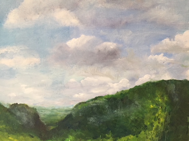 View to the 1800_s From Dugan Hill Road, Roxbury, NY, July 2017 (oil on linen, 16” x 20”) by Ellen Wong. Contributed Photo