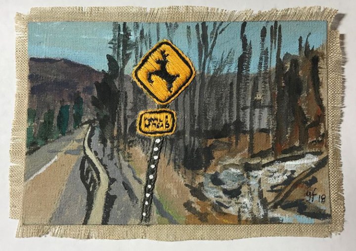 Gail Freund Award-Winning Embroidery at WAAM Small Works Show. Contributed Photo